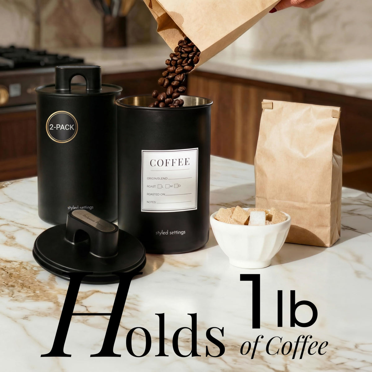 Coffee Bean Storage Container Set (2 Count)
