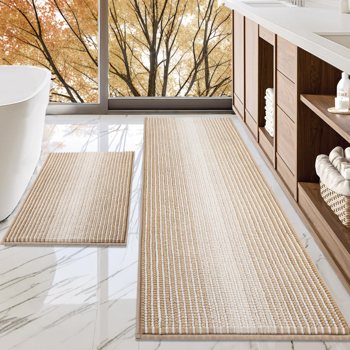 Bathroom Rugs Sets 2 Piece (16.75 Sq Ft)