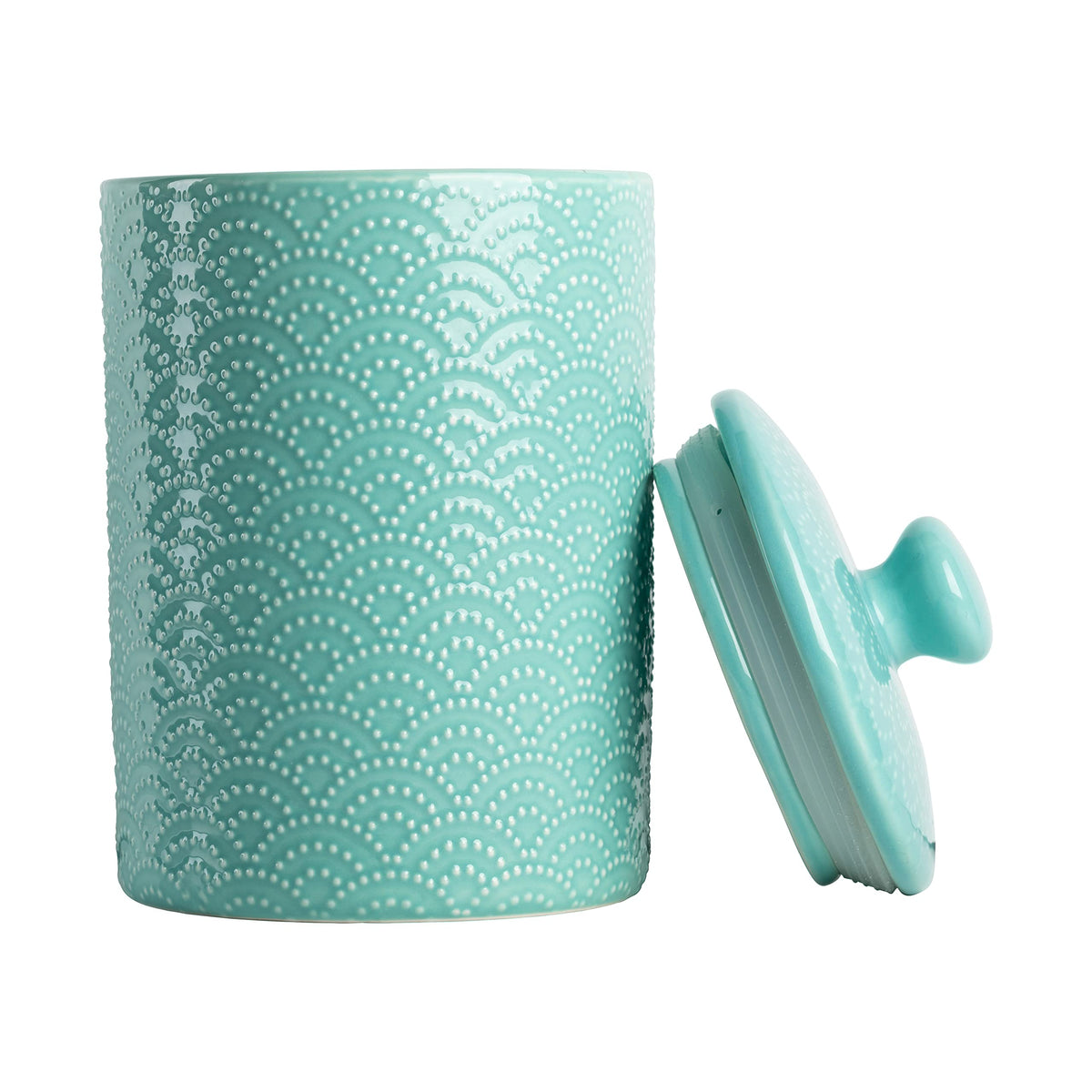 Embossed Ceramic Kitchen Canister Set (3 Count)