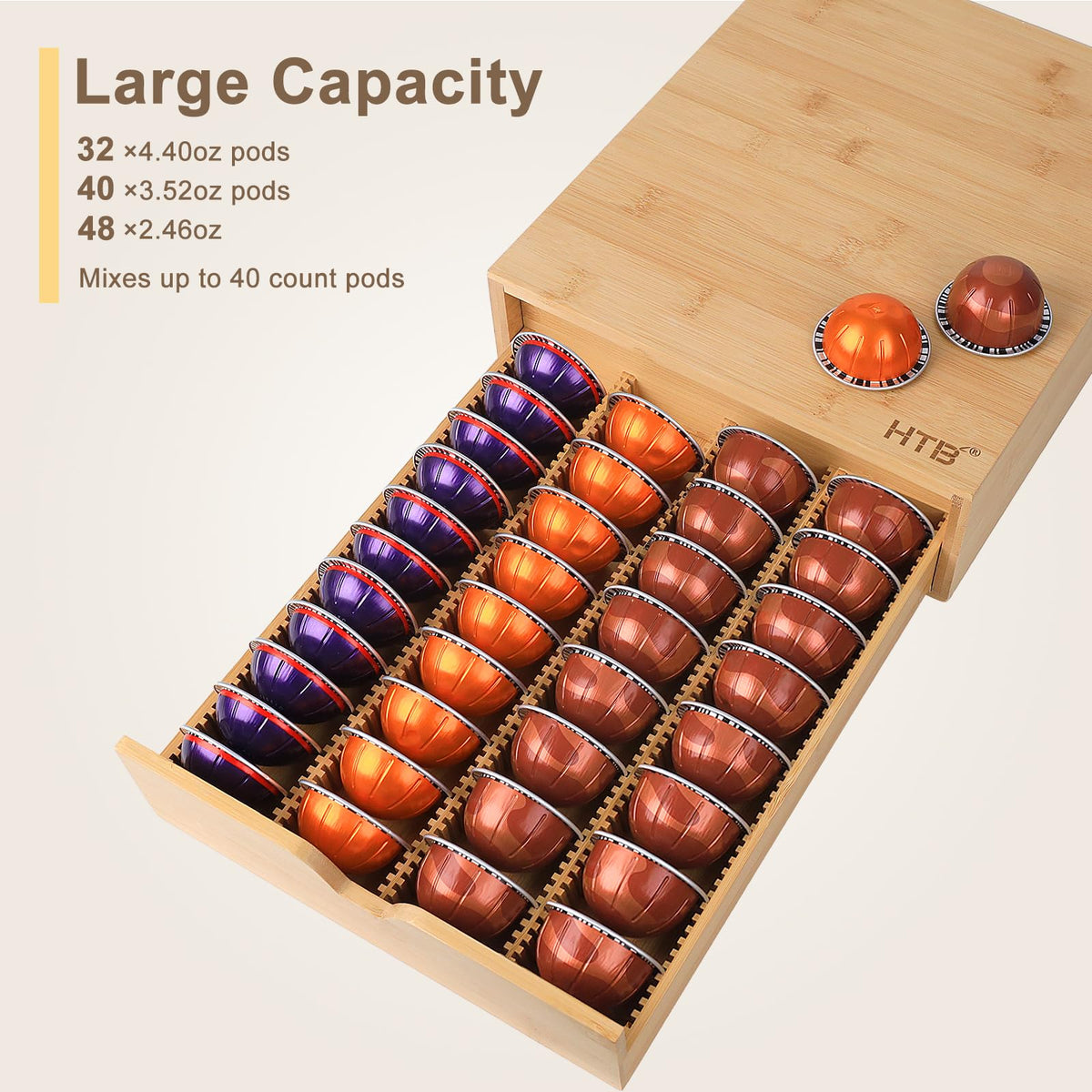 K Cup Holder Compatible Coffee Pod Storage Drawer