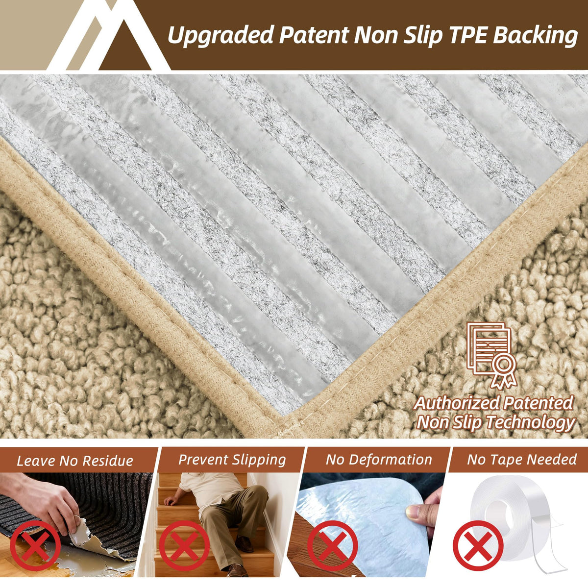 Stair Treads for Wooden Steps Non Slip 9"x28"