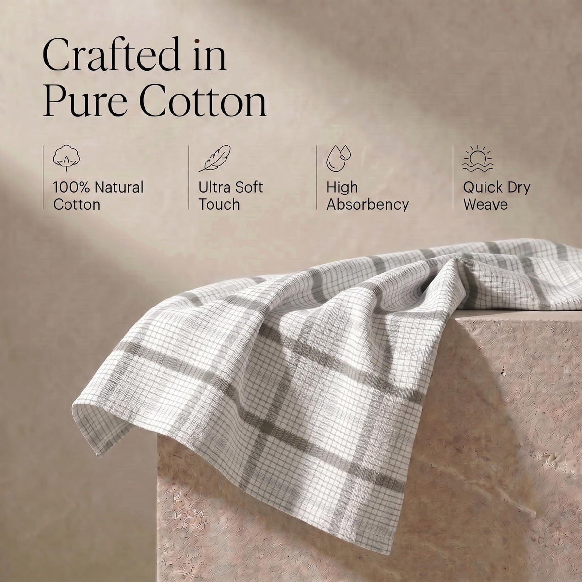 Kitchen Towels Cotton Dish Towels 20”x30” (6 Count)