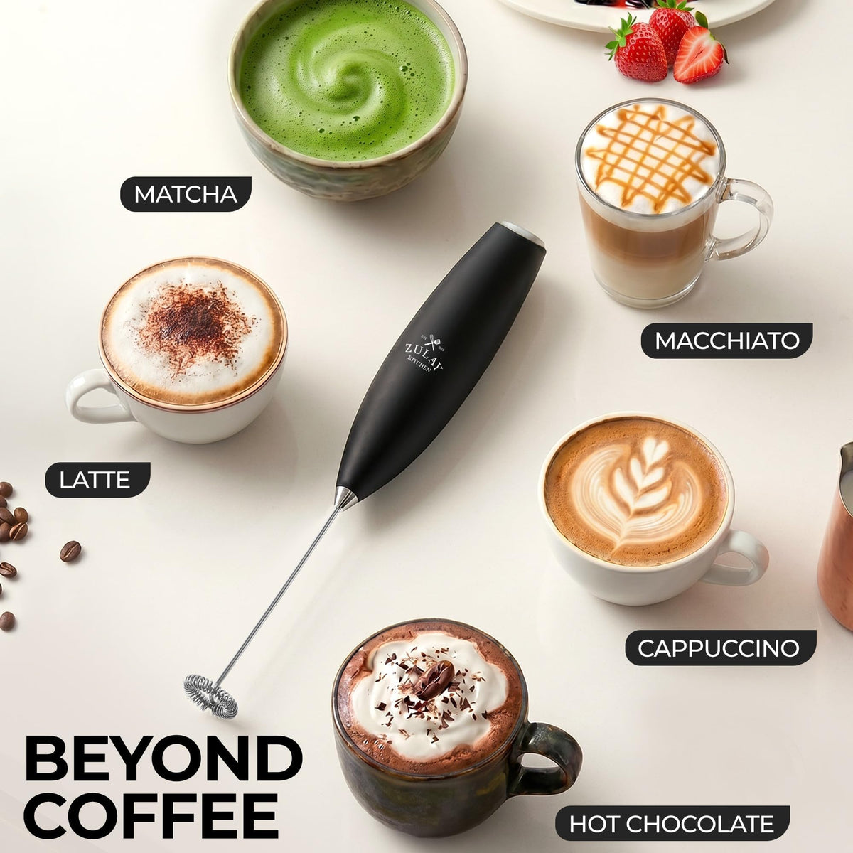 Milk Frother Handheld Electric Whisk