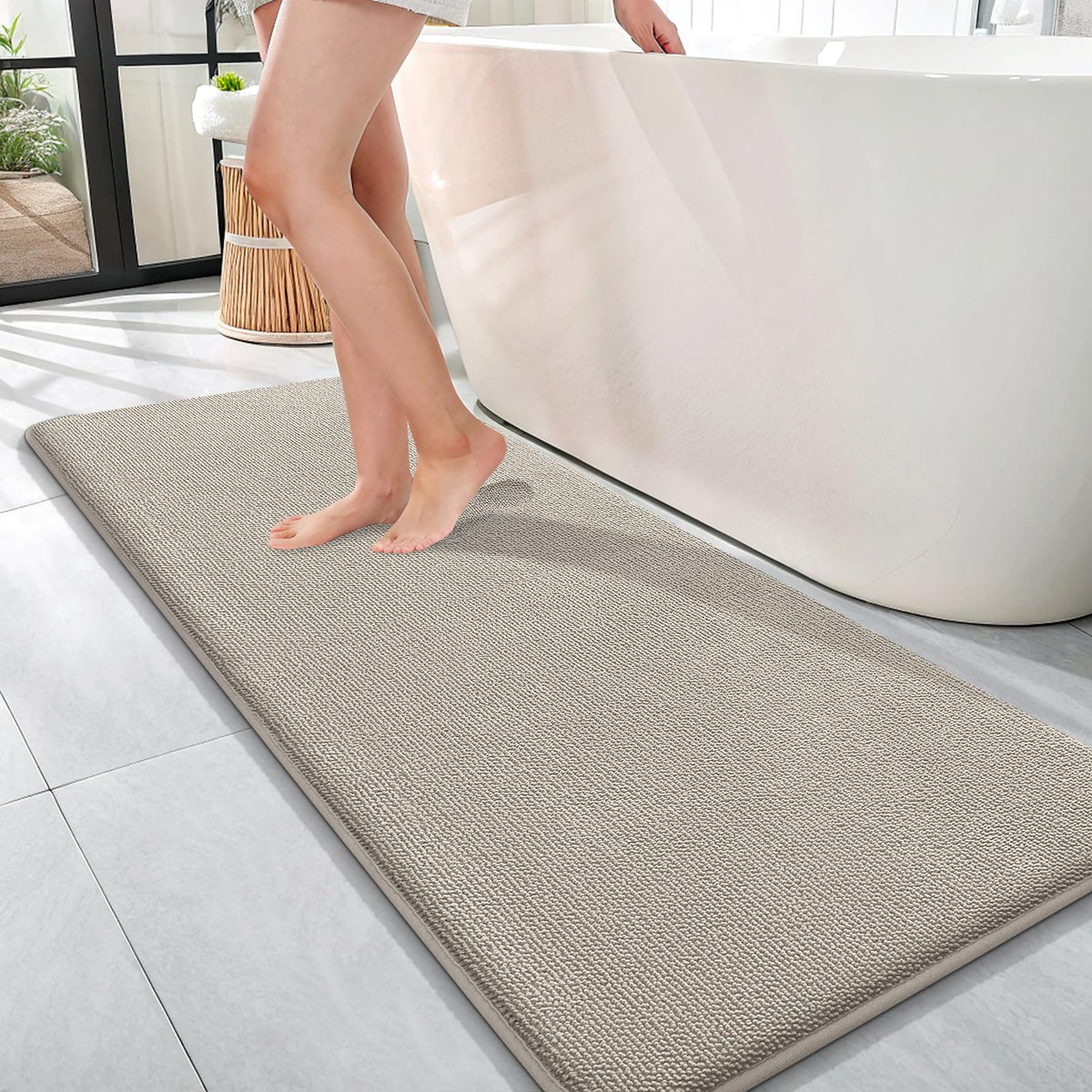 Memory Foam Bathroom Runner Rugs 47x17