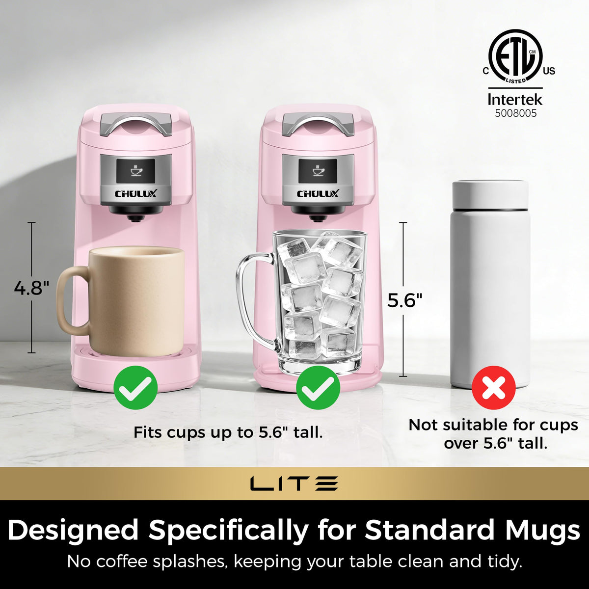 Lite Single Serve Coffee Maker for K Cup with One Touch Brew