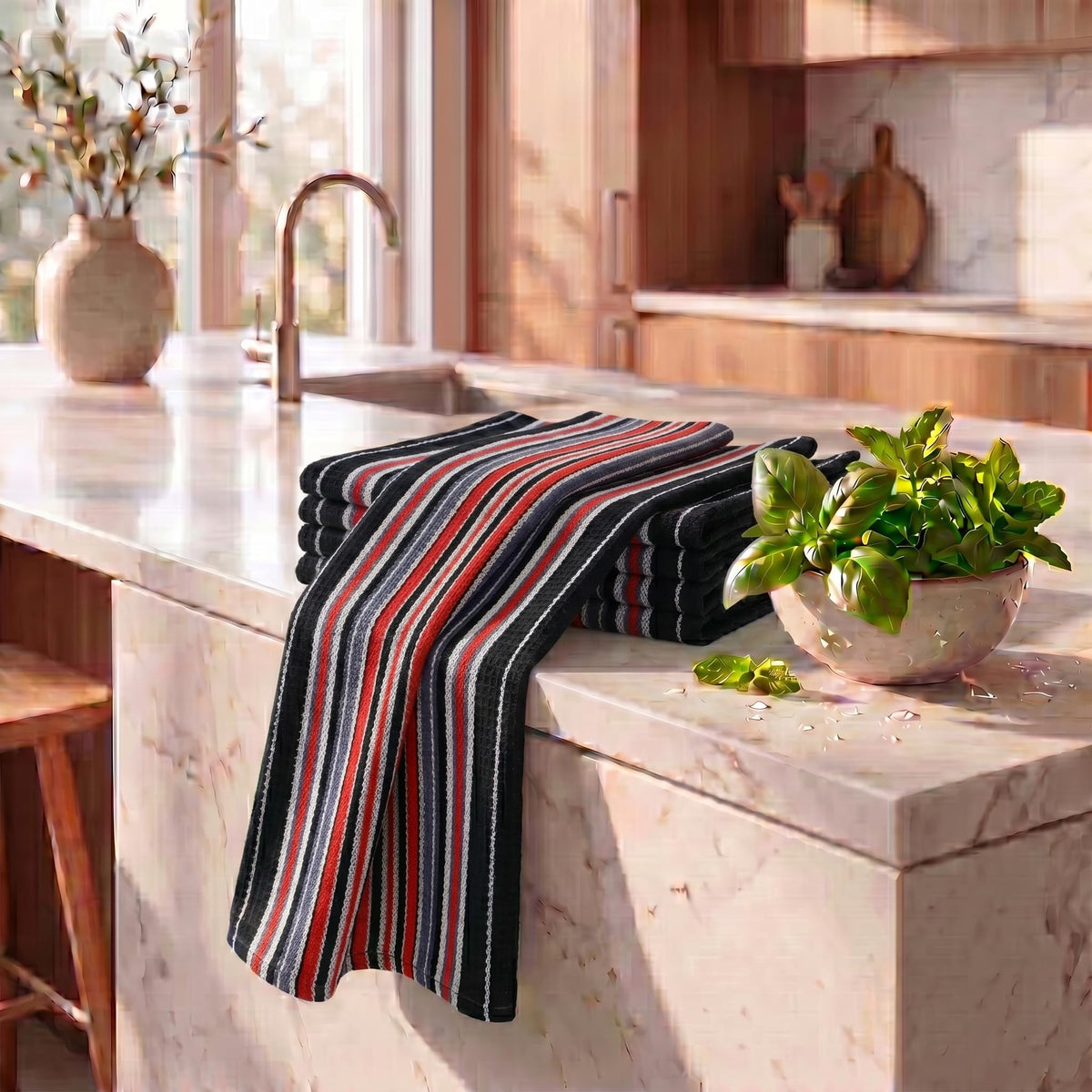 Kitchen Towels Cotton Dish Towels 20”x30” (6 Count)
