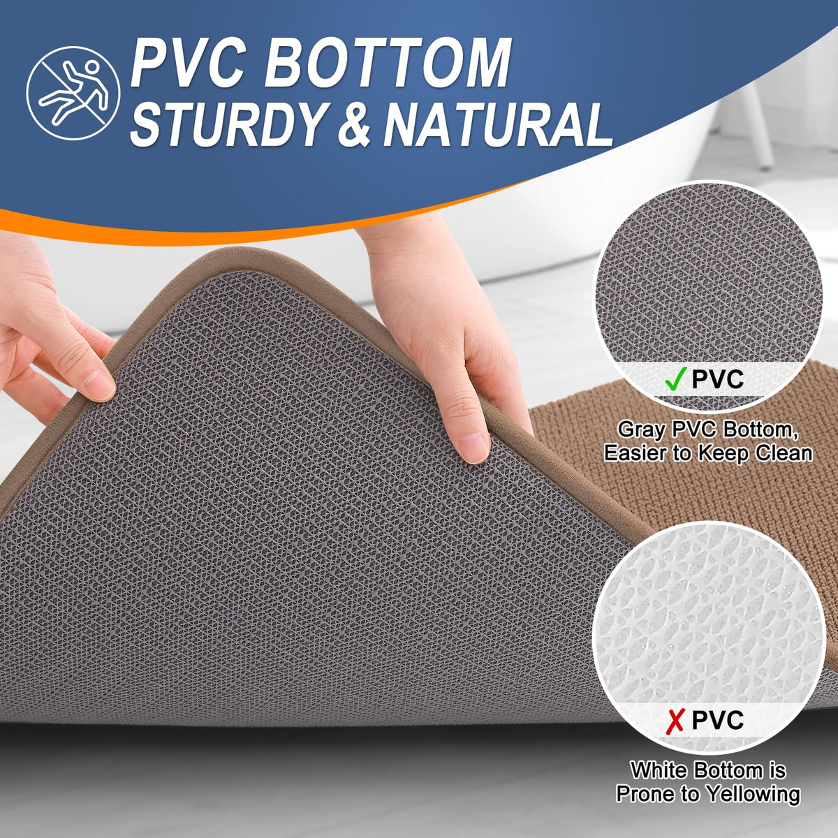 Memory Foam Bathroom Runner Rugs 70x24