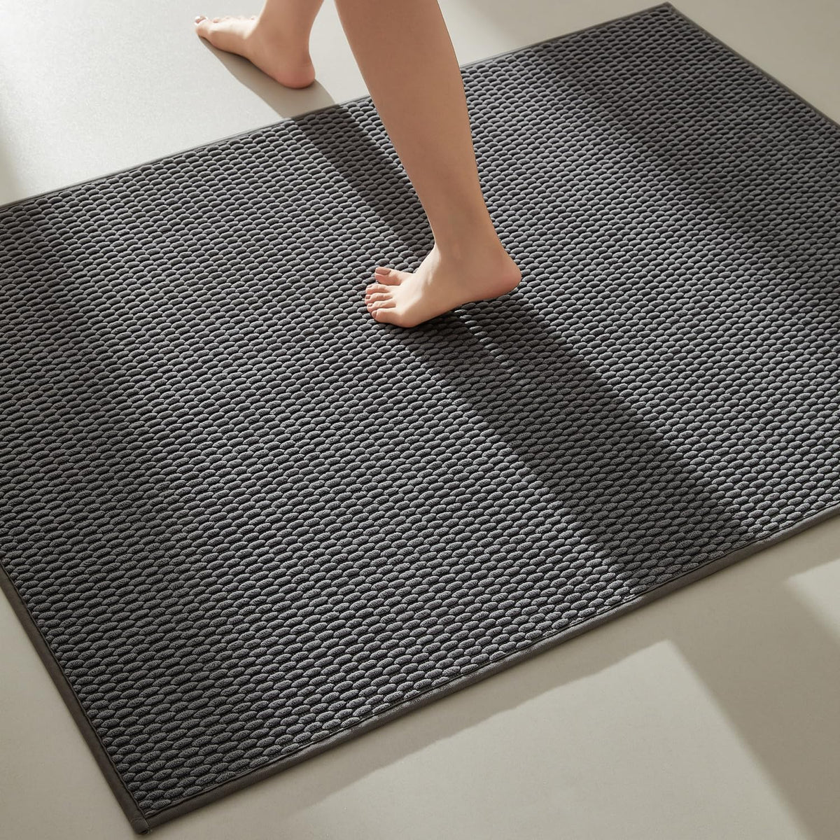 Large Bathroom Rugs Non Slip Washable Bath Rugs Super Absorbent Bathroom Rug Thin Quick Dry Low Pile Bath Mats (15 Sq Ft)