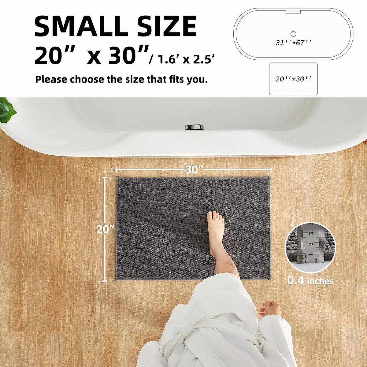 Bathroom Rugs Non Slip Washable