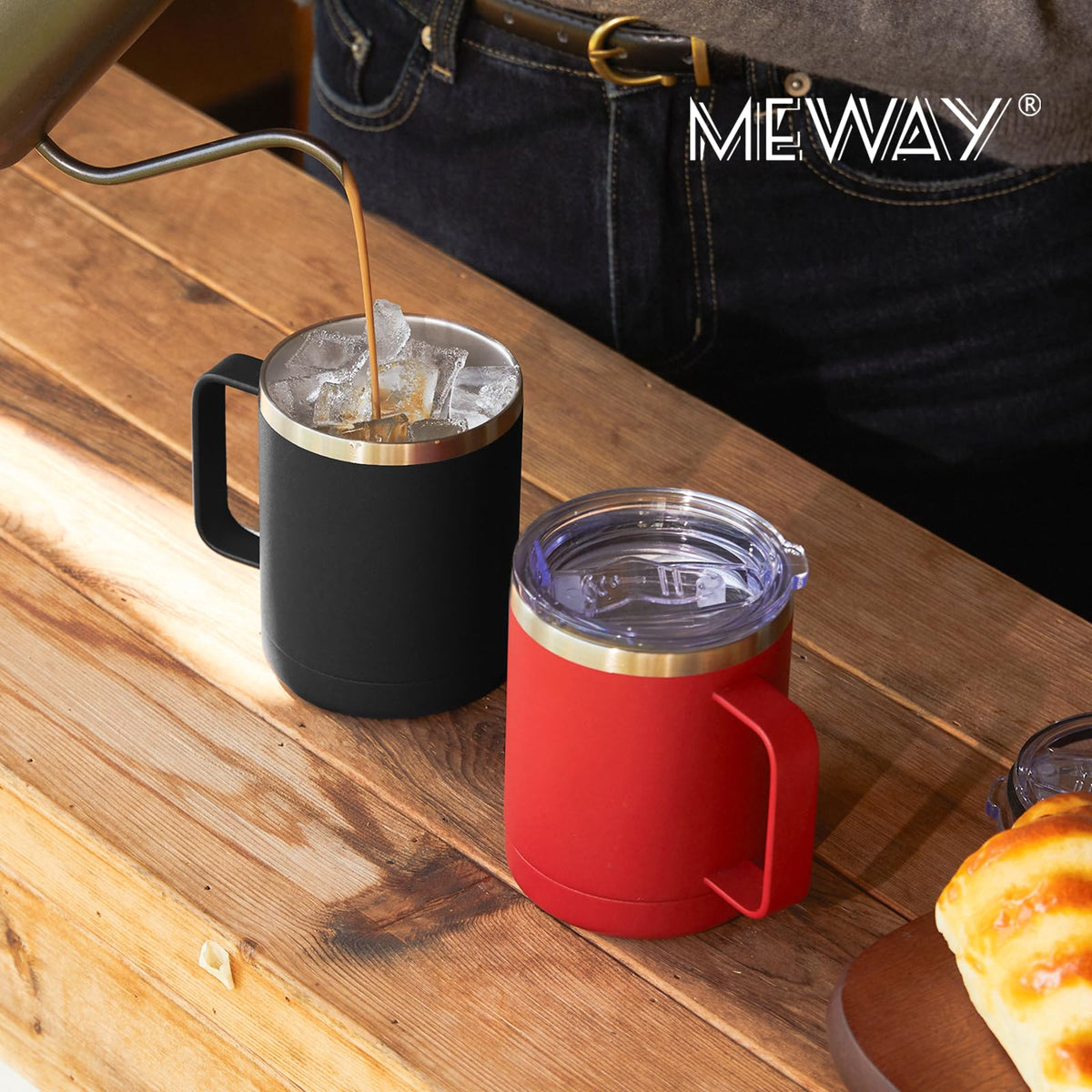 12oz Coffee Mug With Handle 2 Pack Bulk (2 Count)