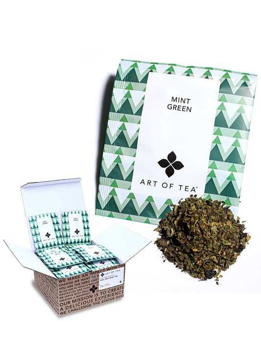 Organic Mint Green Tea Bags (50 Count)