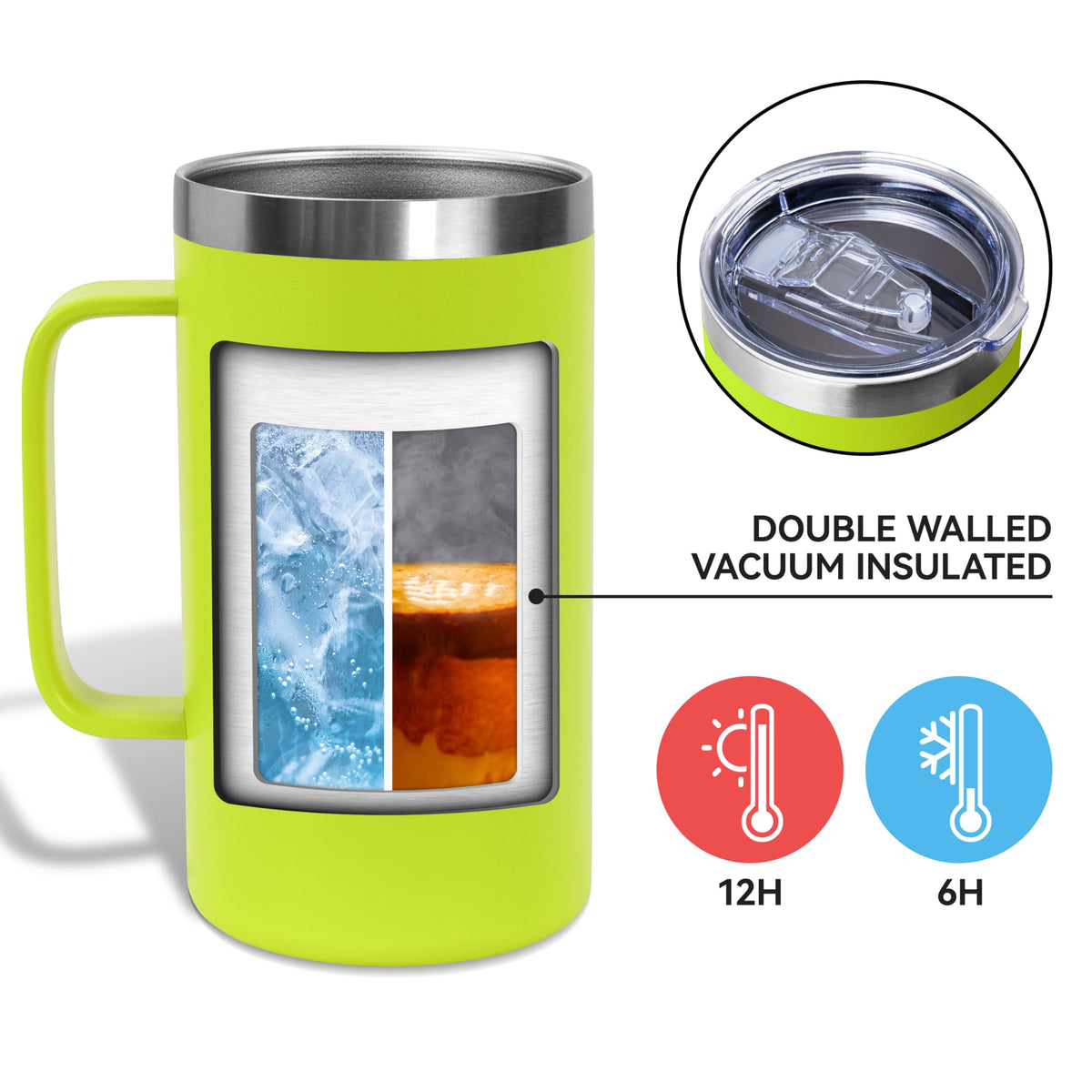 24oz Mug with Handle and Lid
