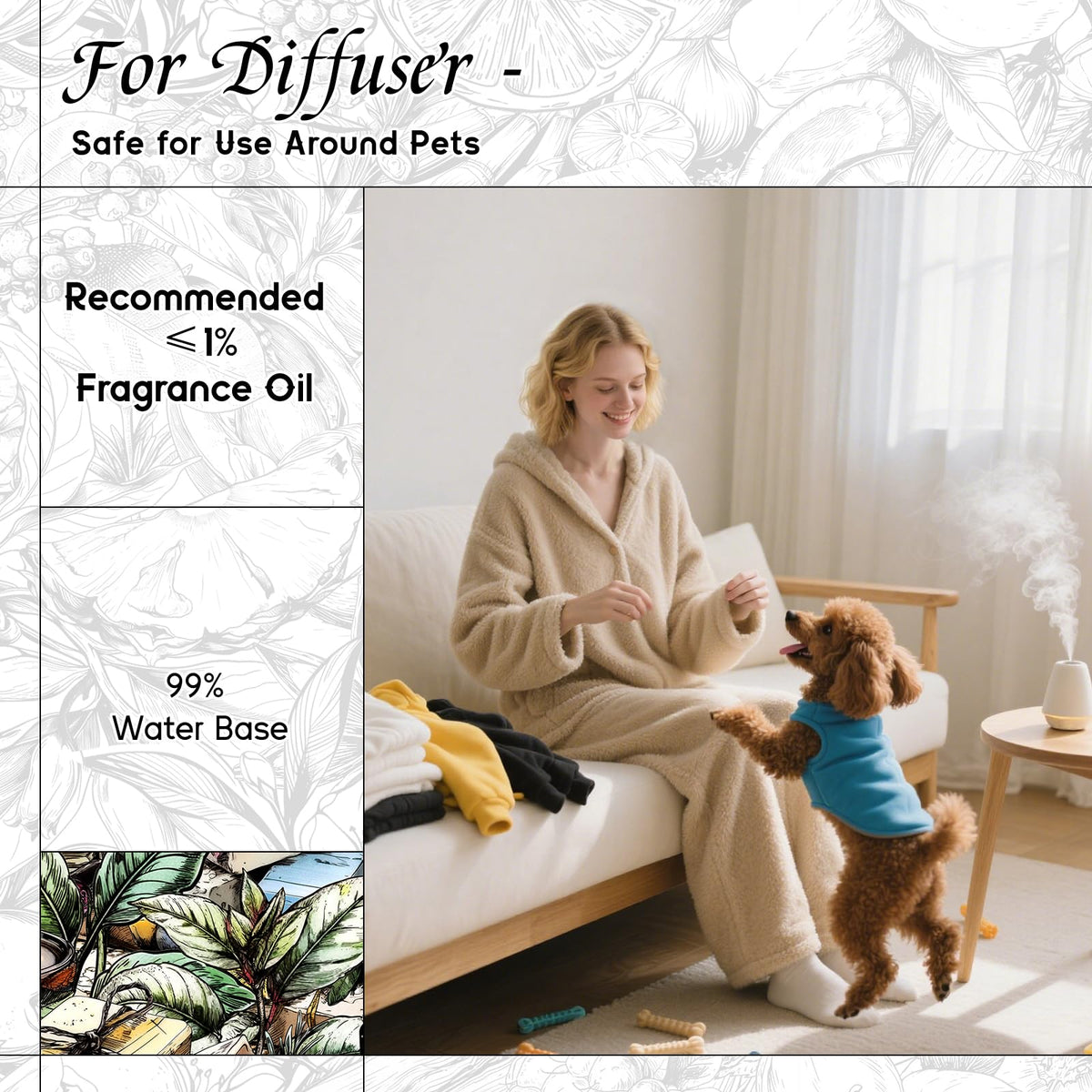 White Tea Fragrance Oil for Reed Diffuser for Home (5.07 Fl Oz)