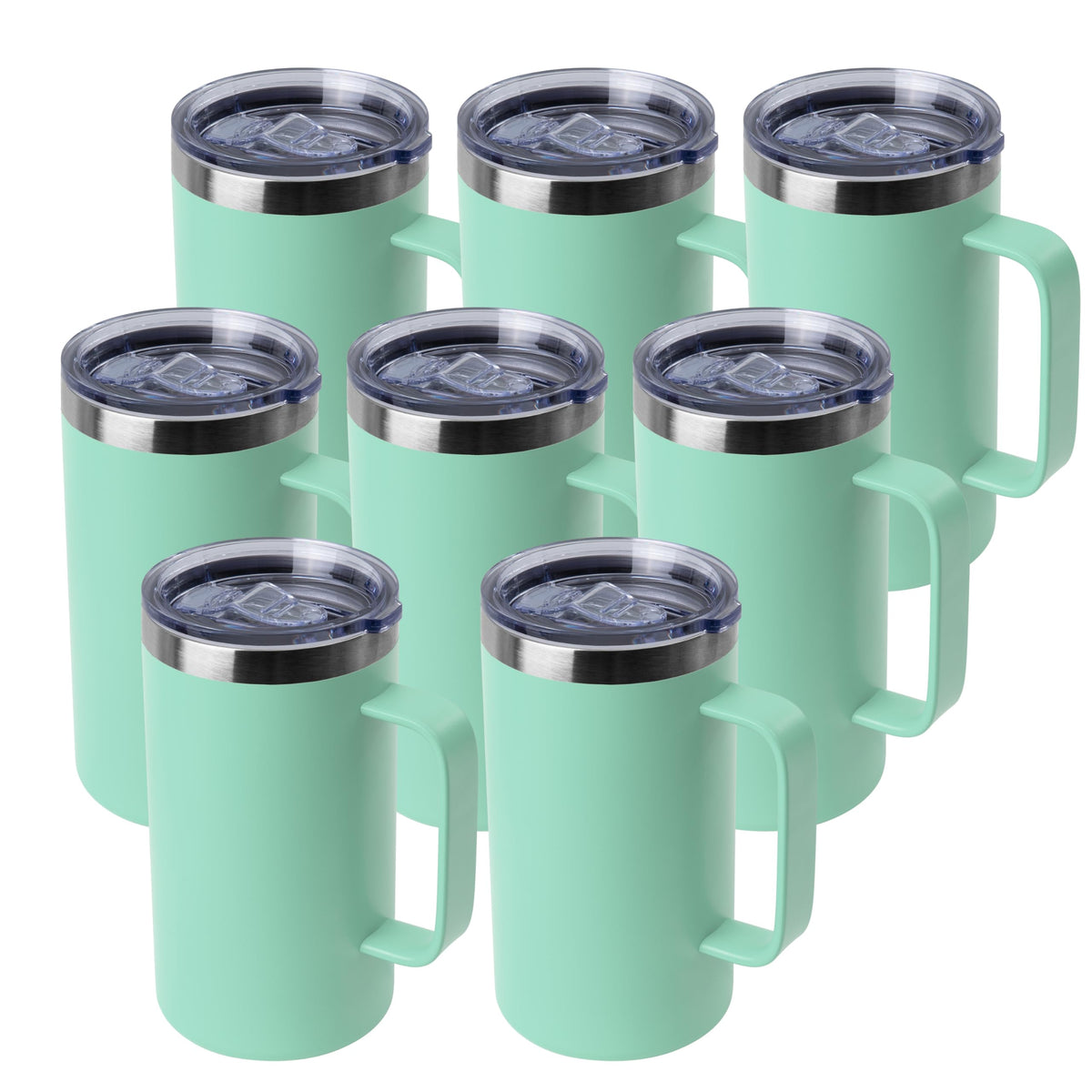 24oz Mug with Handle and Lid (8 Count)
