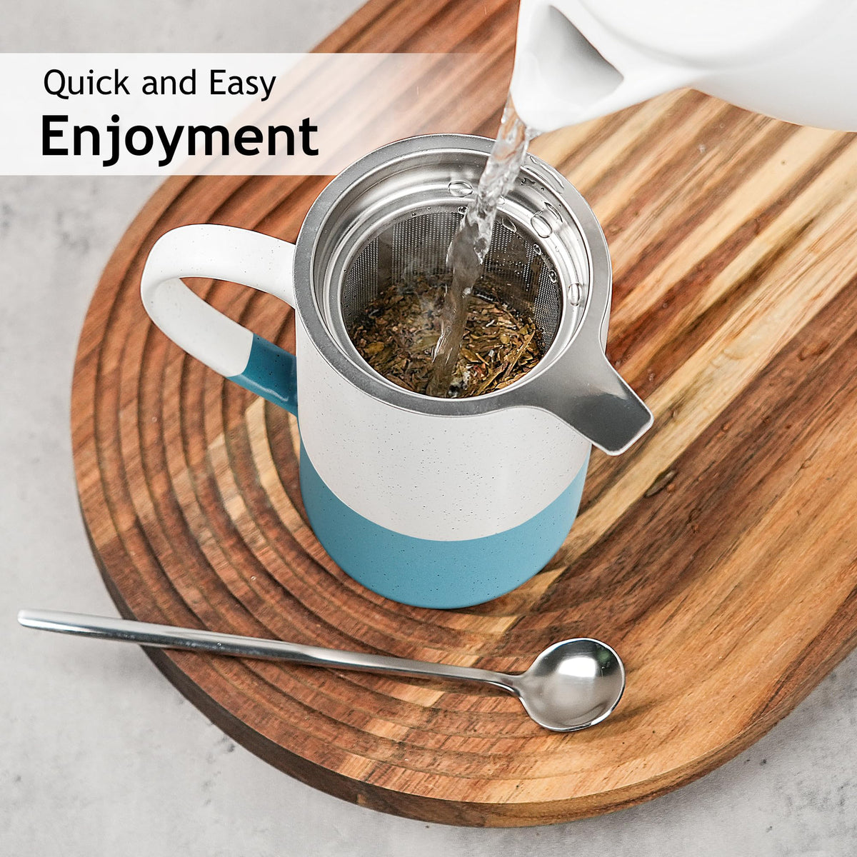 Tea Cups Set Tea Mug Set with Infuser Ceramic