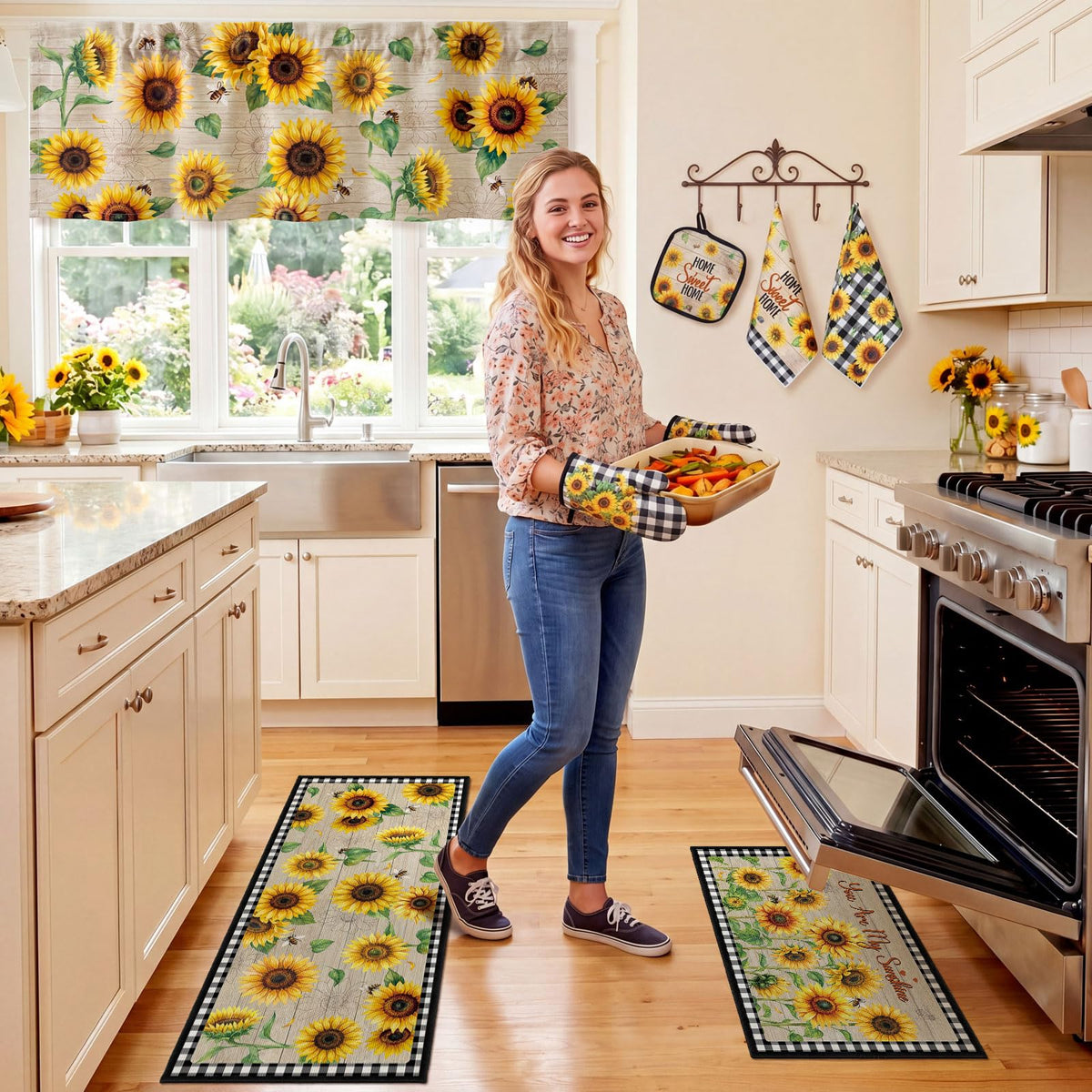 16 Pcs Sunflower Kitchen Decor Set (16 Count)