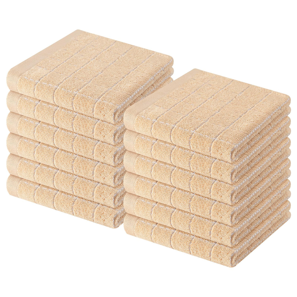 100% Cotton Terry Kitchen Dish Cloths (12 Count)