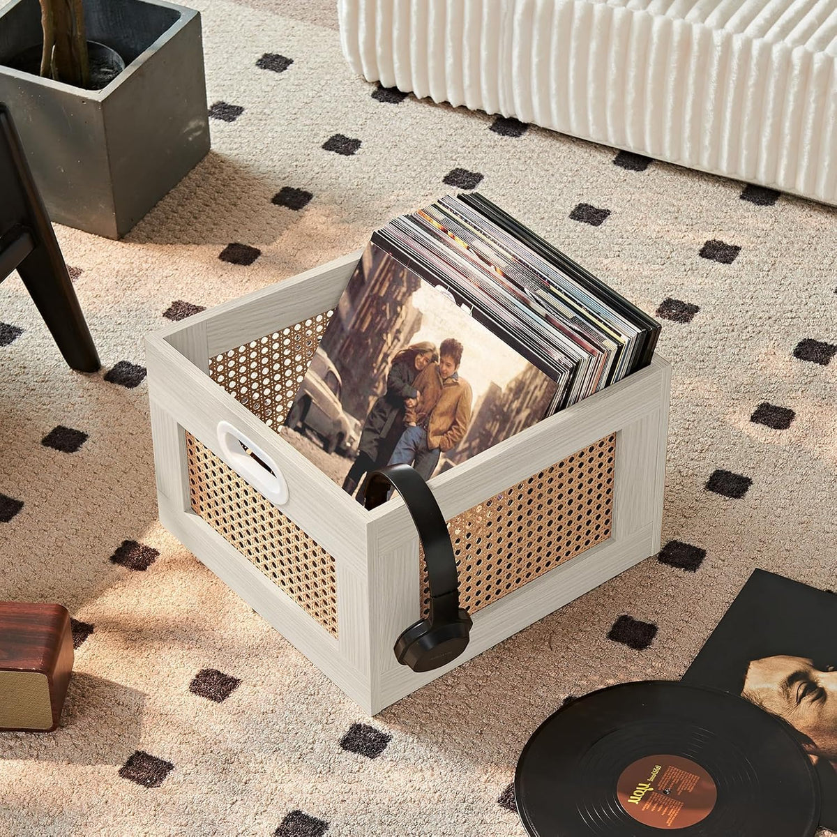 2 Pack Vinyl Record Storage Crates (2 Count)