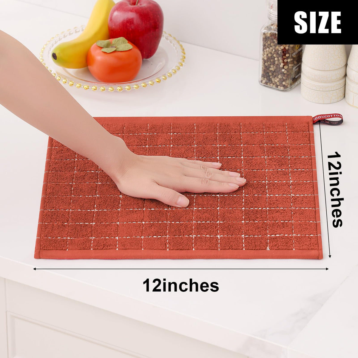 100% Cotton Terry Kitchen Towels (8 Count)