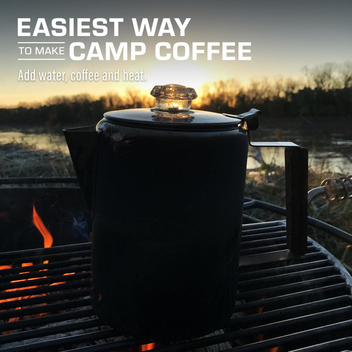 Bozeman Black Percolator Coffee Pot