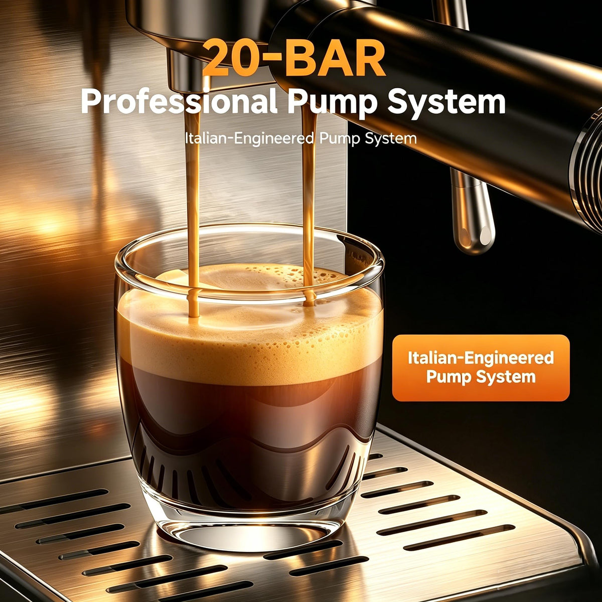 20 Bar Home Espresso Coffee Machine