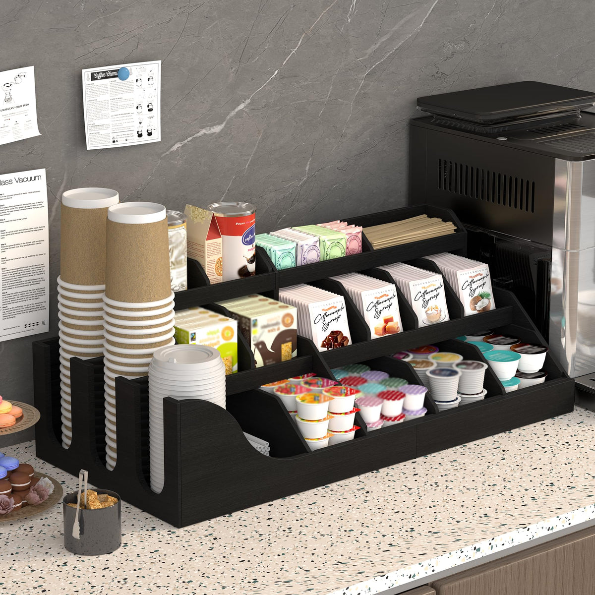 3 Tier Coffee Bar Station Organizer for Countertop