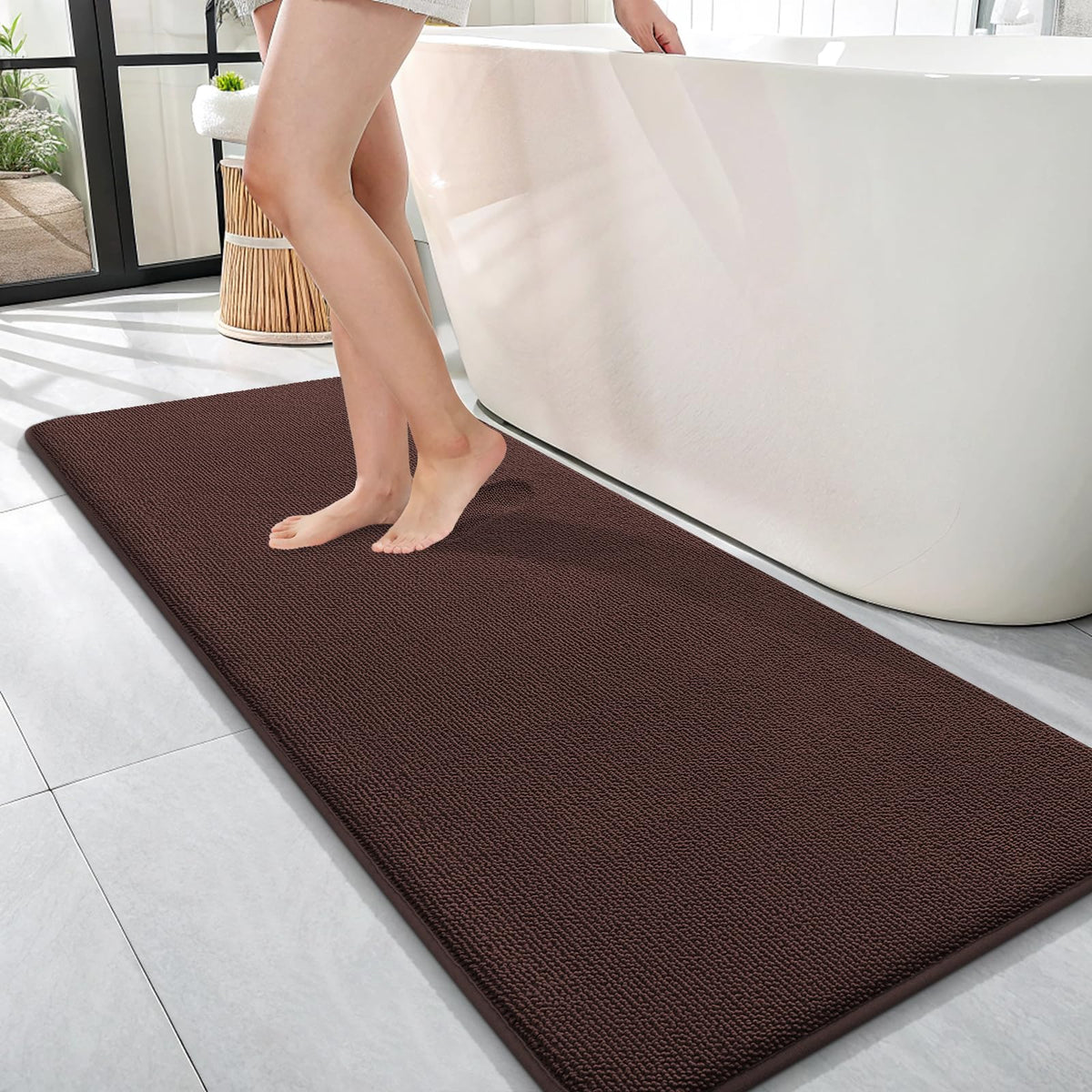 Memory Foam Bathroom Runner Rugs 47x17