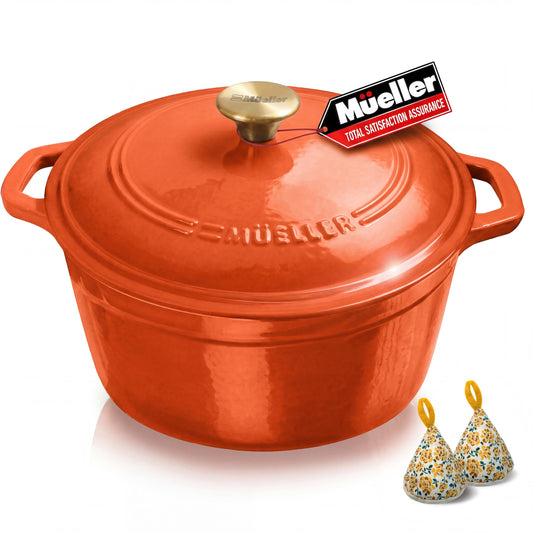 6 Quart Enameled Cast Iron Dutch Oven for Bread Baking