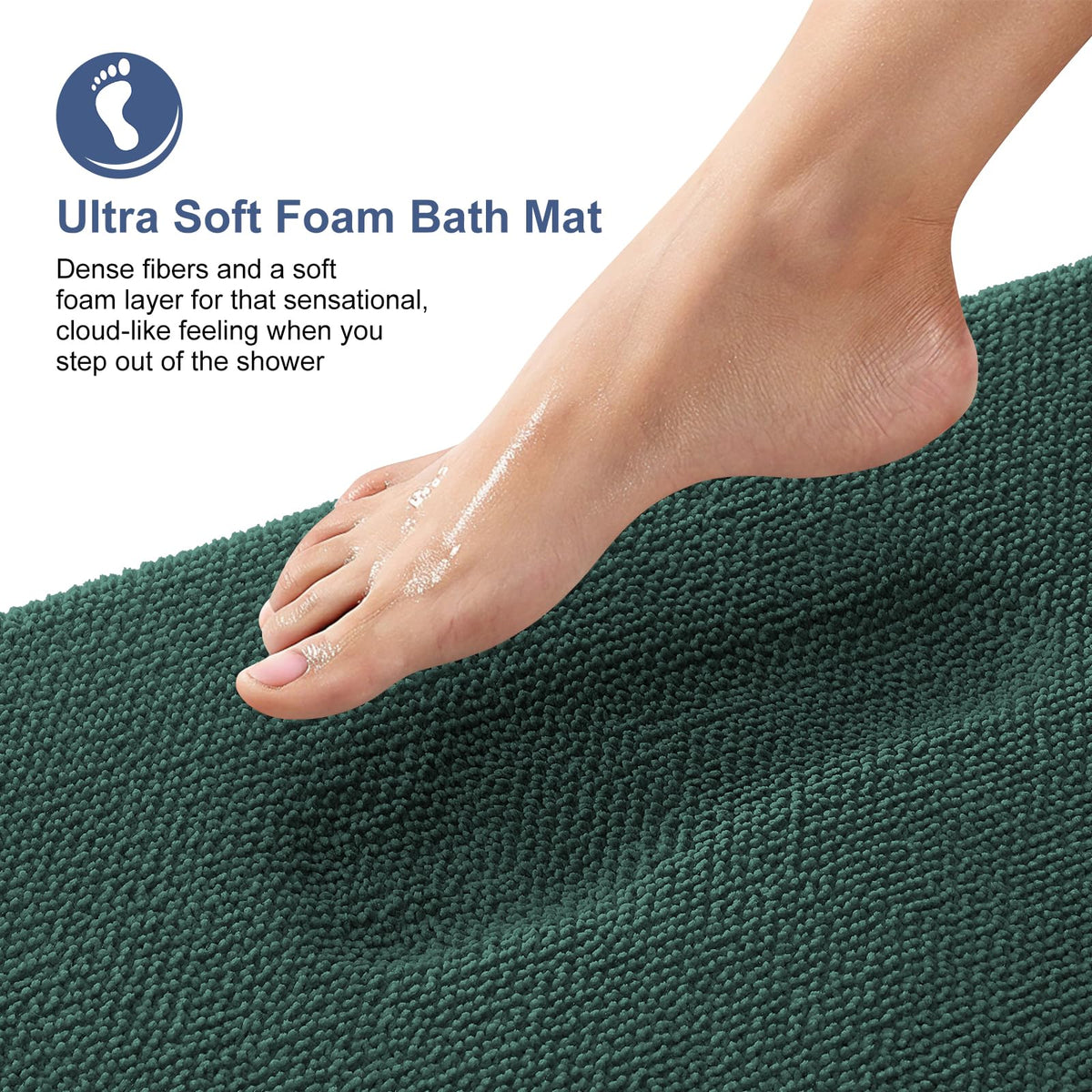 Memory Foam Bathroom Runner Rugs 47x20