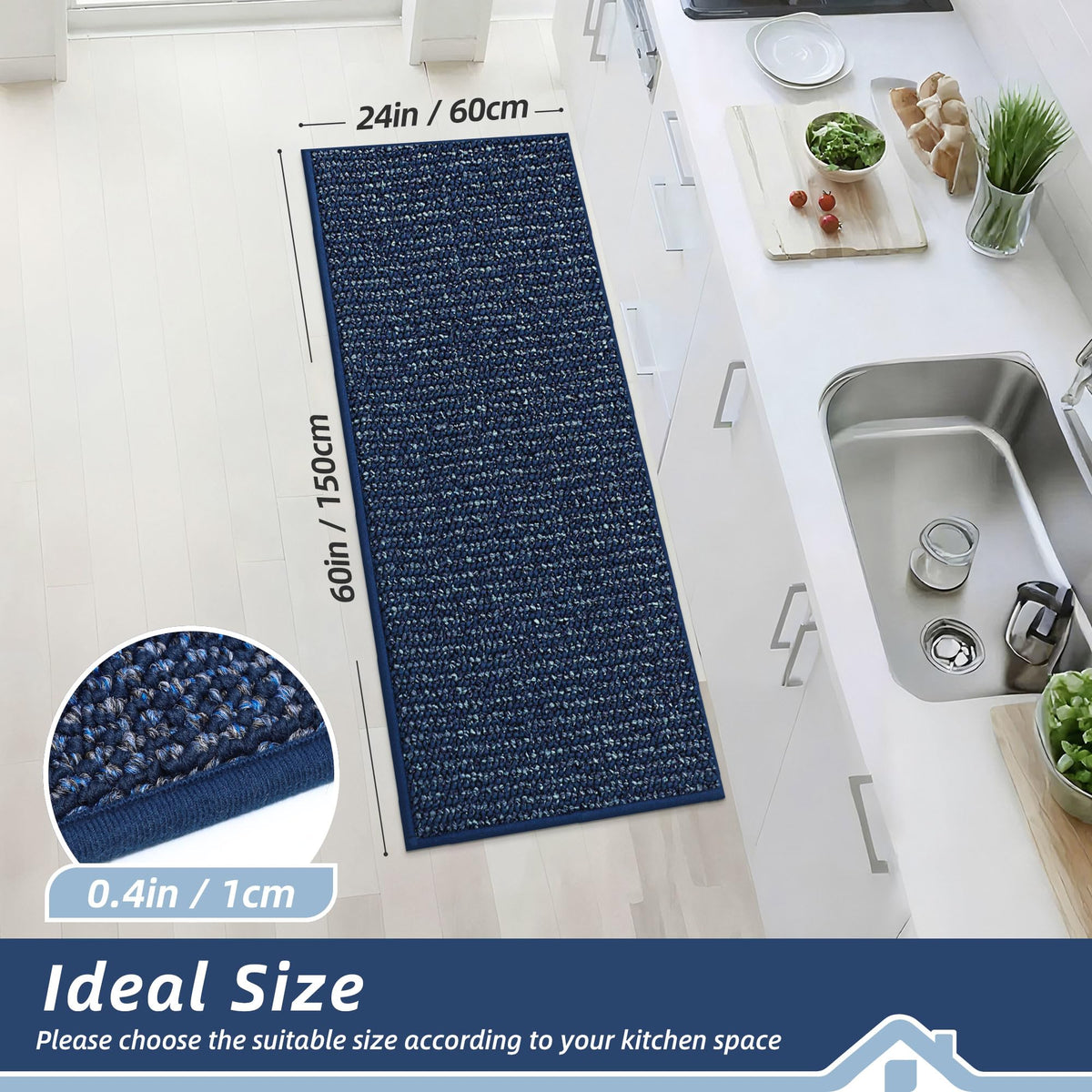 Kitchen Runner Rugs 24"x60"