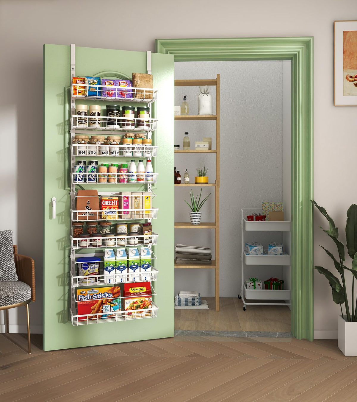 Over The Door Pantry Organizer (8 Count)