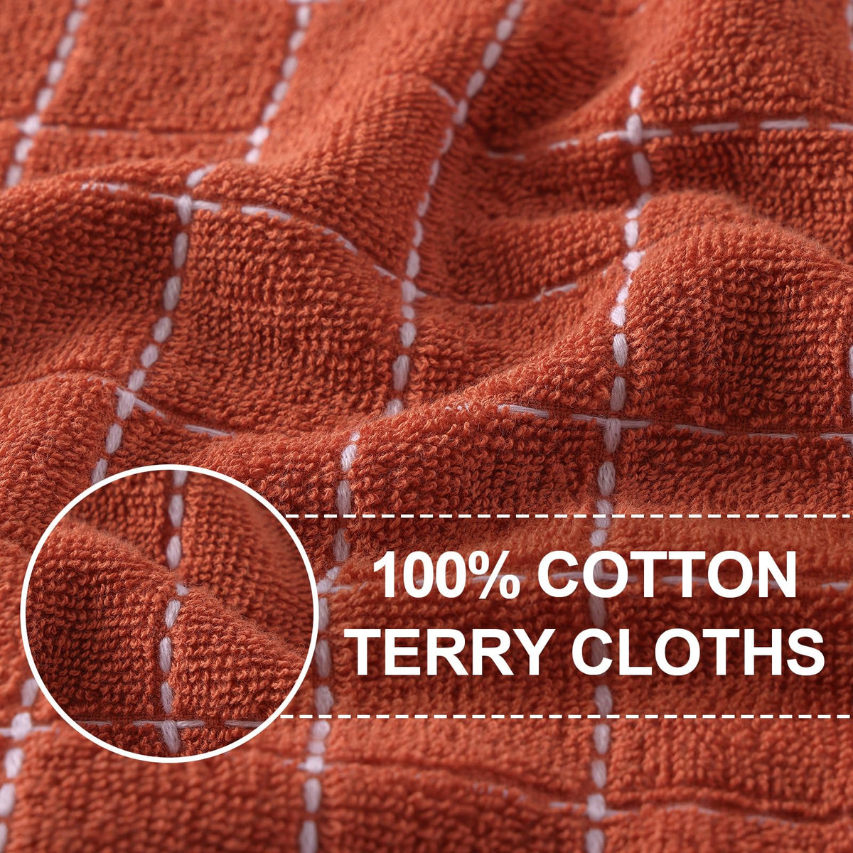 100% Cotton Terry Kitchen Towels (4 Count)