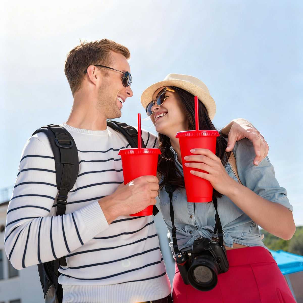 24 oz Reusable Plastic Cups (24 Count)