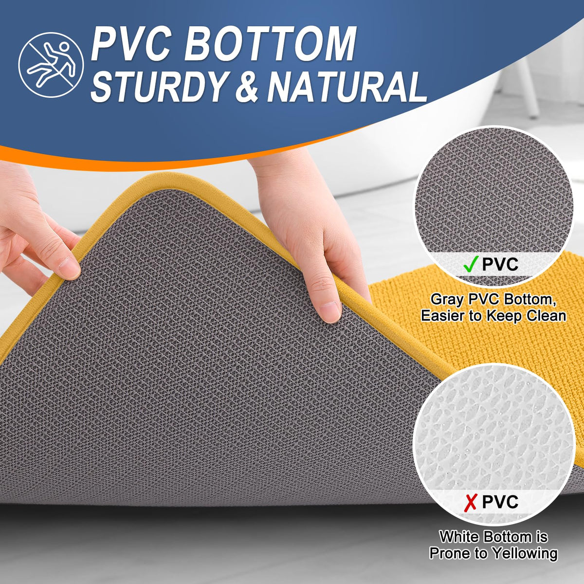 Memory Foam Small Bathroom Rugs 24x16