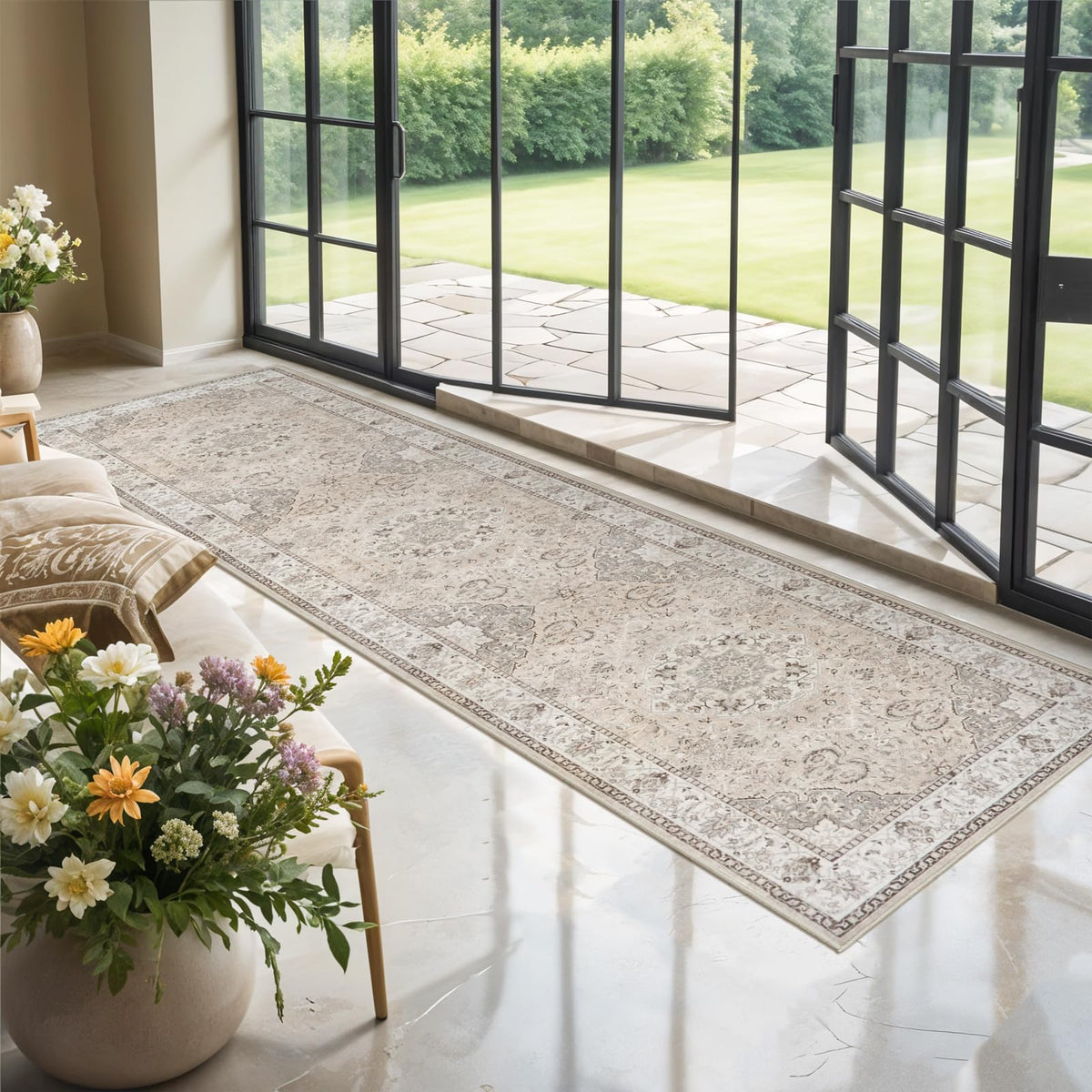 Hallway Washable Runner Rug (30.08 Sq Ft)