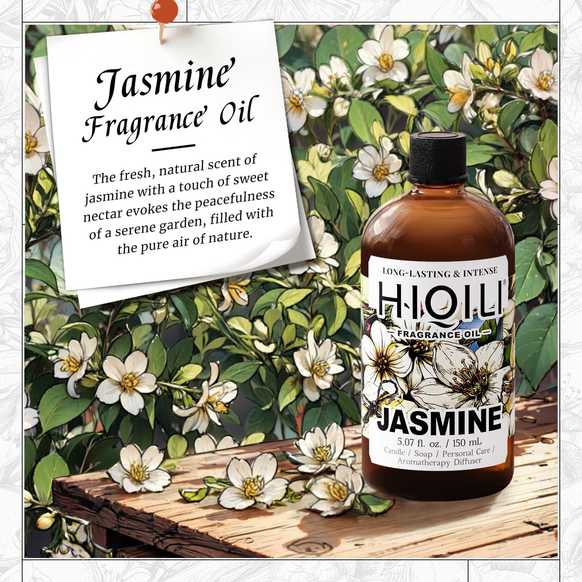 Jasmine Fragrance Oil for Women Perfume Making (5.07 Fl Oz)