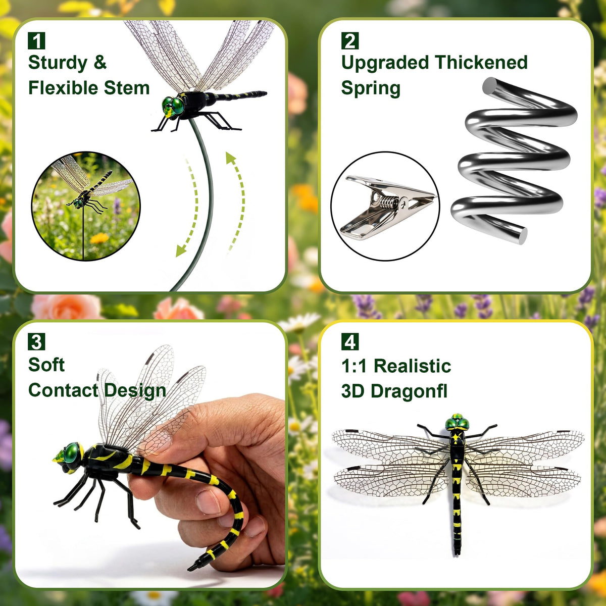 12 Pack 3D Dragonfly Clips (12 Count)
