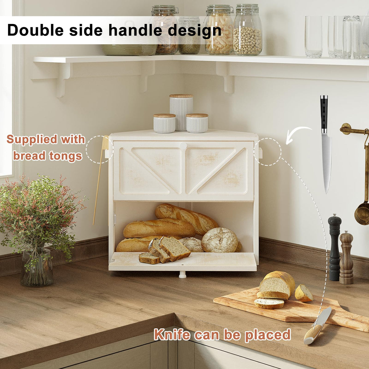 Vintage Corner Bread Box