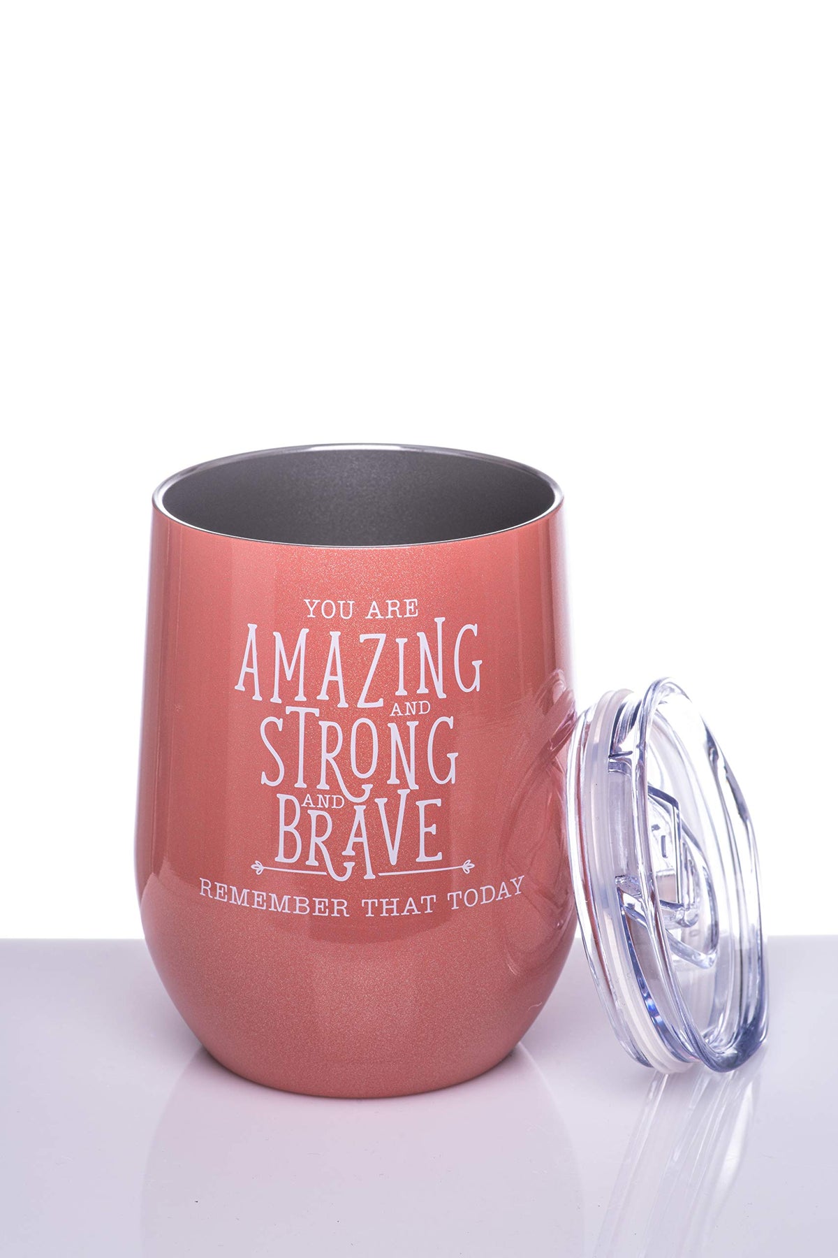 Insulated Wine Tumbler Cup with Lid 12 oz