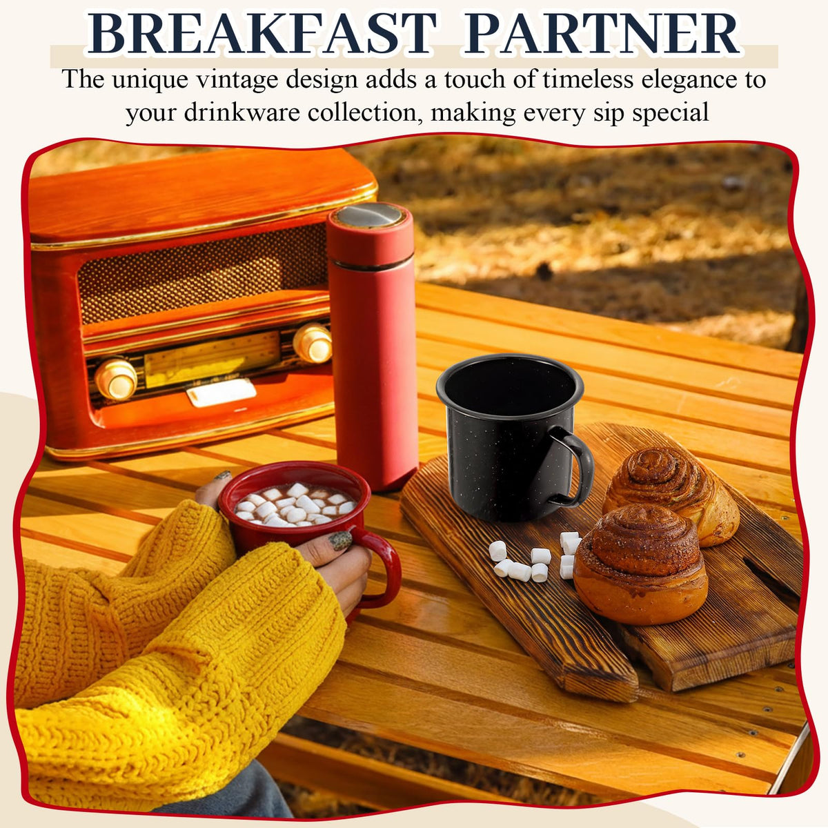 4 Pcs Enamel Camping Mugs 16 oz (4 Count)