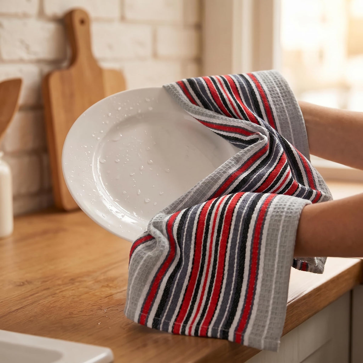 Kitchen Towels Cotton Dish Towels 20”x30” (6 Count)