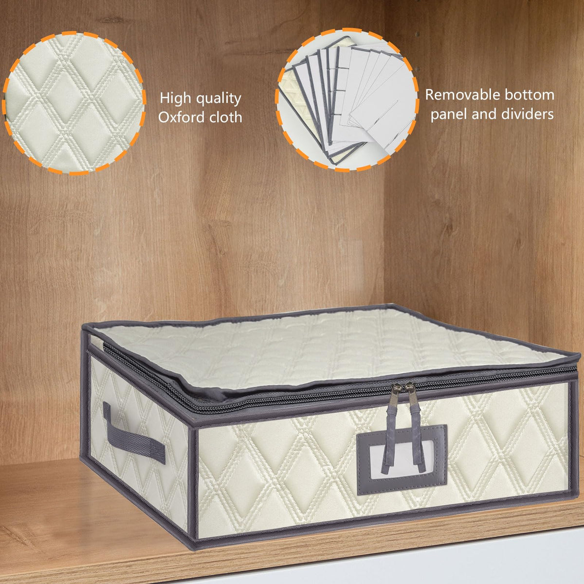 Mug and Cup Storage Box with Dividers