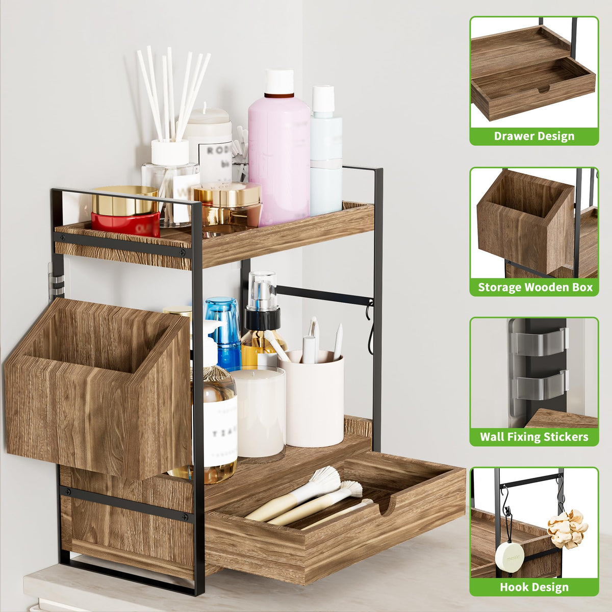 2 Tier Bathroom Counter Organizer