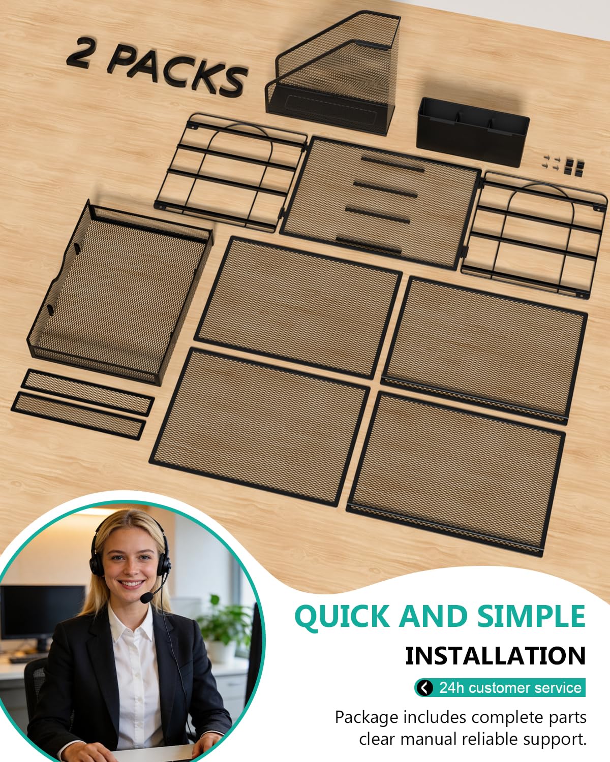 Desk File Organizer (2 Count)