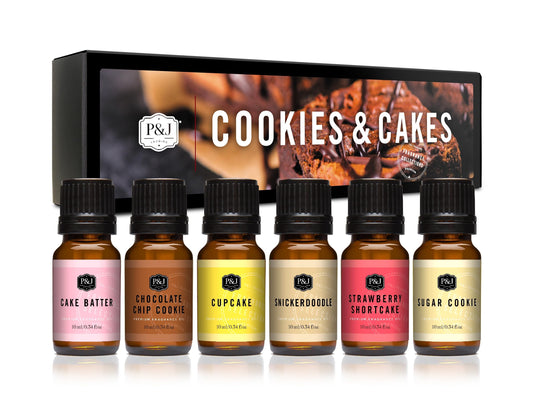 Fragrance Oils for Diffusers for Home Cookies & Cakes Set Fragrance Scents for Candle Making (2.04 Fl Oz)