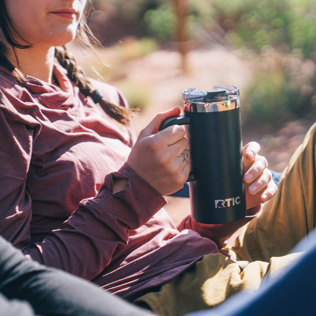 16oz Road Trip Travel Mug with Lid and Handle