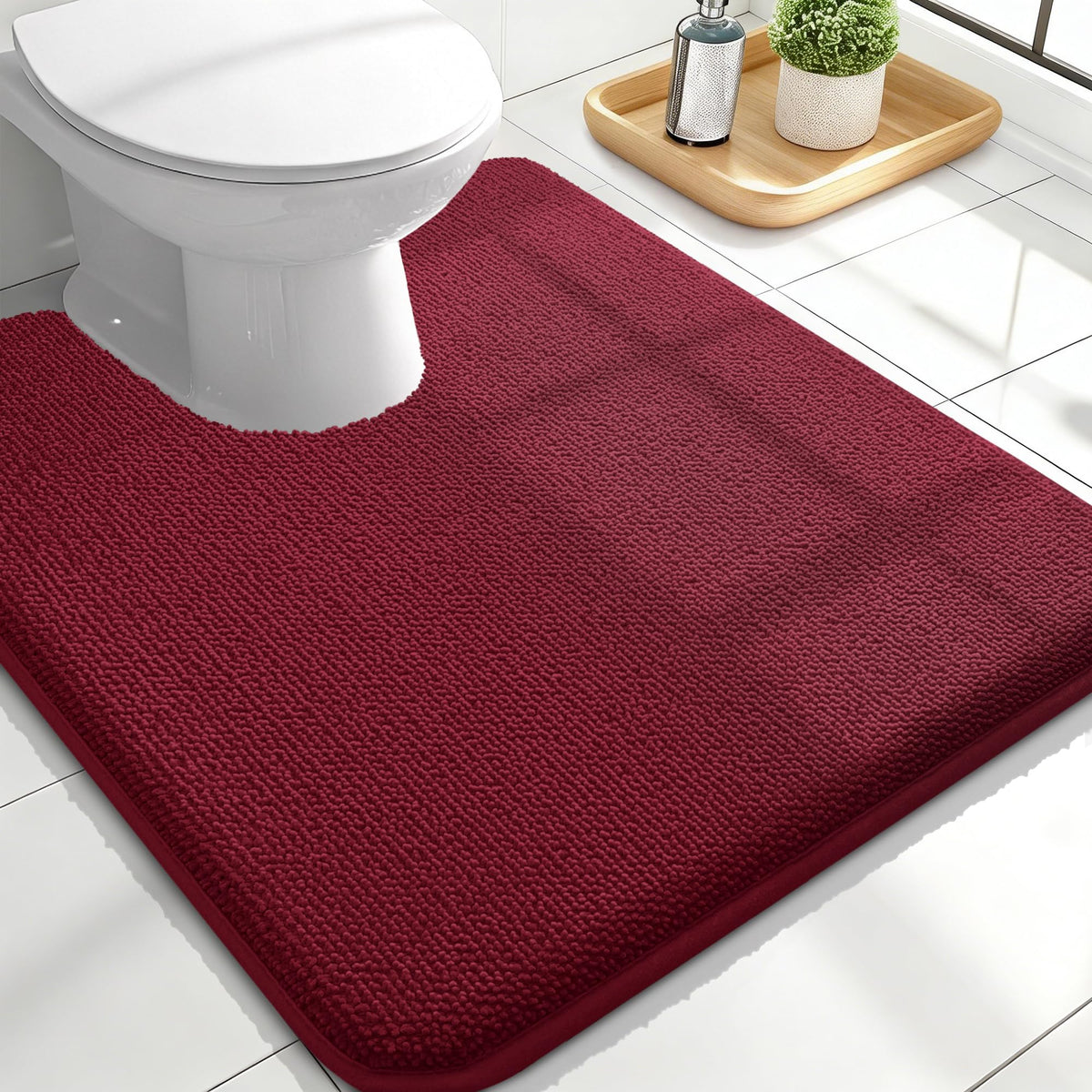Memory Foam Bathroom Toilet Rugs U