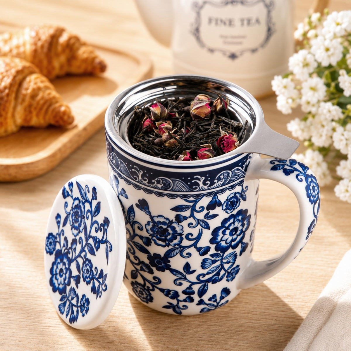 Tea Cup With Infuser and Lid