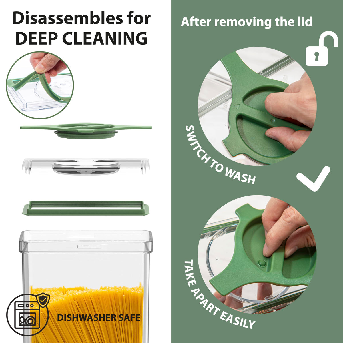 Airtight Pantry Storage Container 5 PC Set Twist (5 Count)