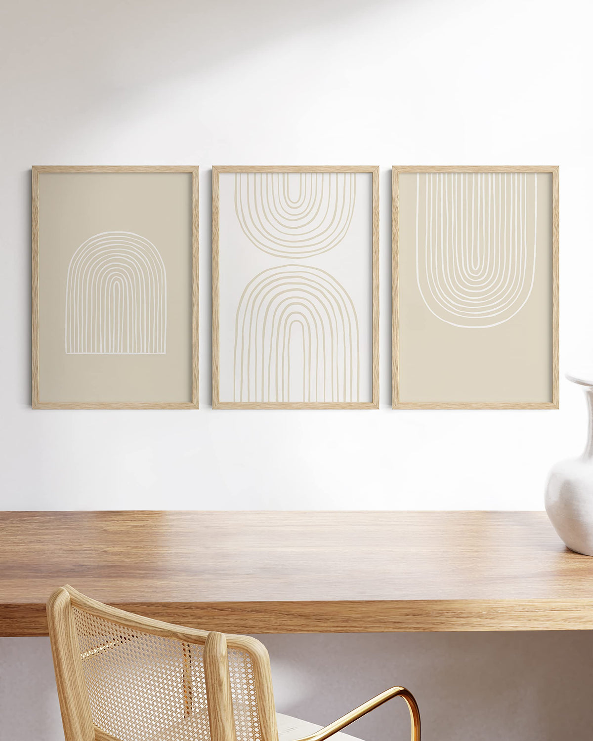 Beige Oak Wood 16x24 Picture Frame (3 count)